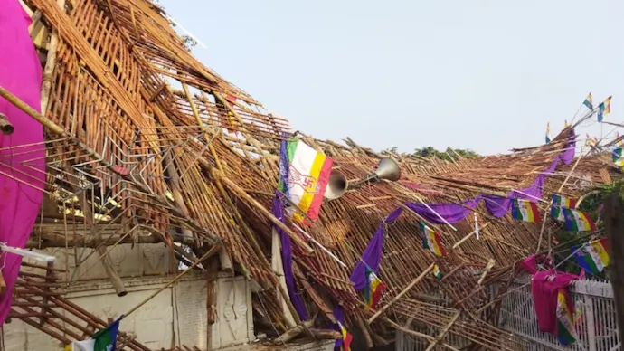 Stage collapses at religious event in UP’s Baghpat, 5 killed, several injured (Photo: ANI)